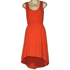 Joe Benbasset Orange Dress Lace Back High‎ Low Sleeveless Summer S